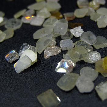 钻石原石切片纯天然片状金刚石超硬材料地质实验科研矿标学习